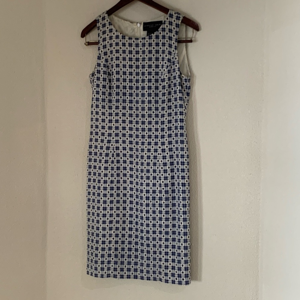 Blue and White Checkered Dress